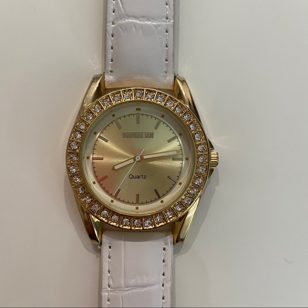 Manhattan by Croton Crystal Bezel Watch
